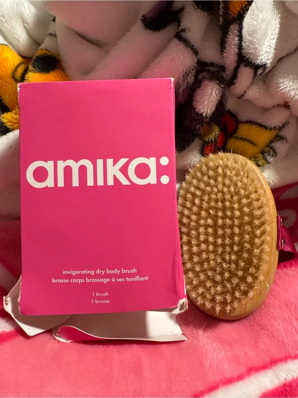 amika Invigorating Dry Body Brush - New In Box Box Has Damage From Shipping